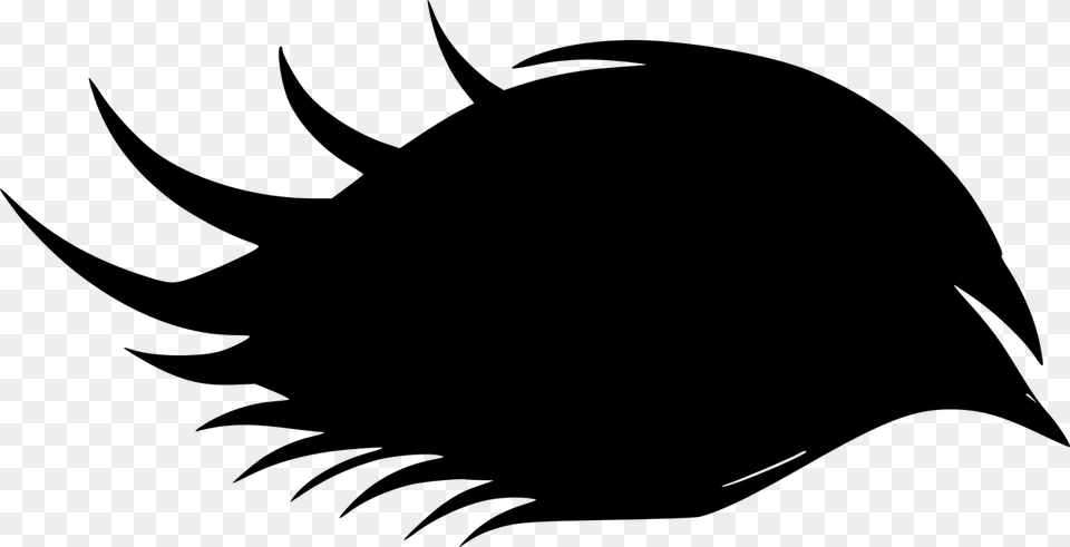 Feather Silhouette Sticker Clipart Eyelash, Gray Png