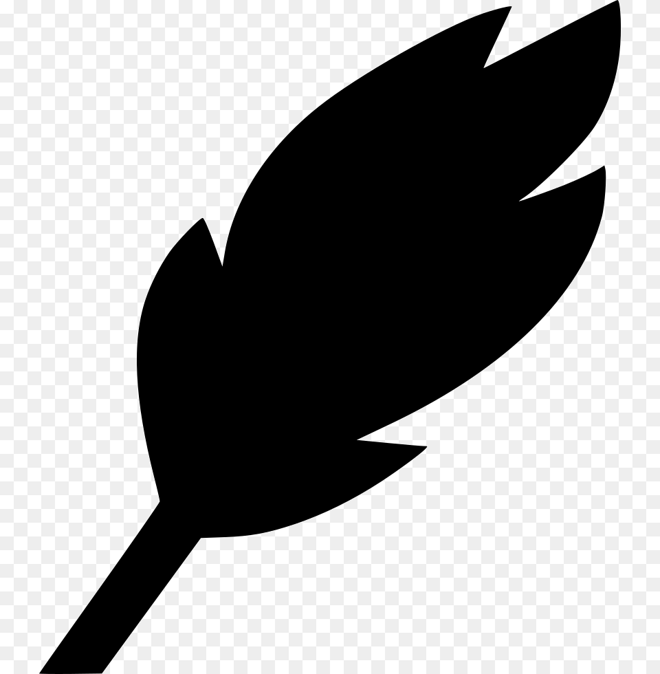 Feather Write Edit Draw Instrument Drawing, Leaf, Plant, Silhouette, Stencil Free Png