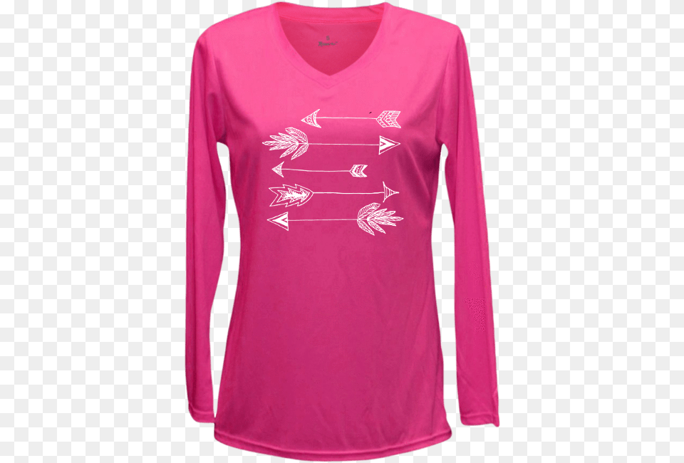 Feathered Arrow Show Gallery Longsleeved Tshirt Long Sleeve, Clothing, Long Sleeve, Shirt, T-shirt Free Png Download