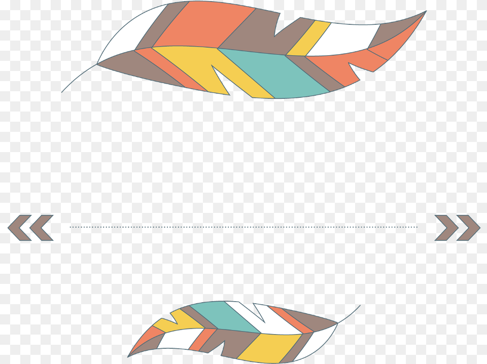 Feathers Arrow Lines Textline Line Header Decor Graphic Design, Art, Graphics, Animal, Fish Free Png