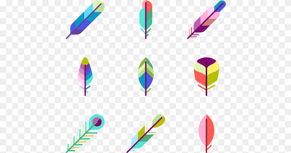 Feathers Set Feather Icon, Art, Graphics, Pattern, Floral Design Png Image