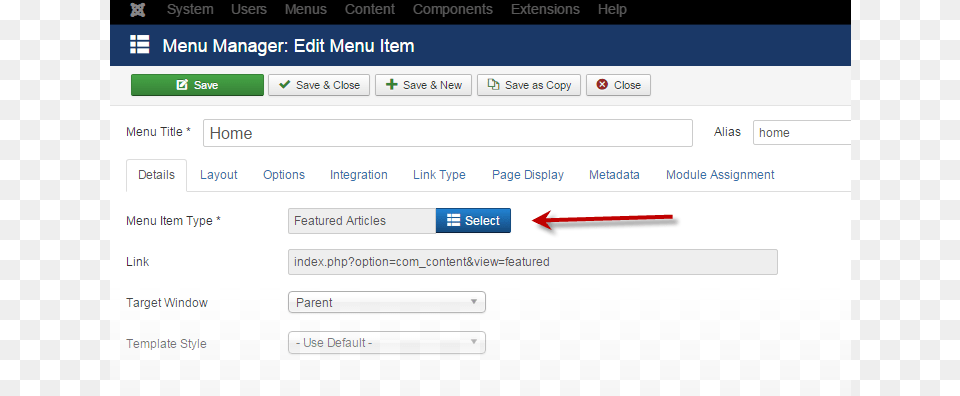 Featured Menu Item Type Joomla Front, File, Webpage, Page, Text Free Transparent Png