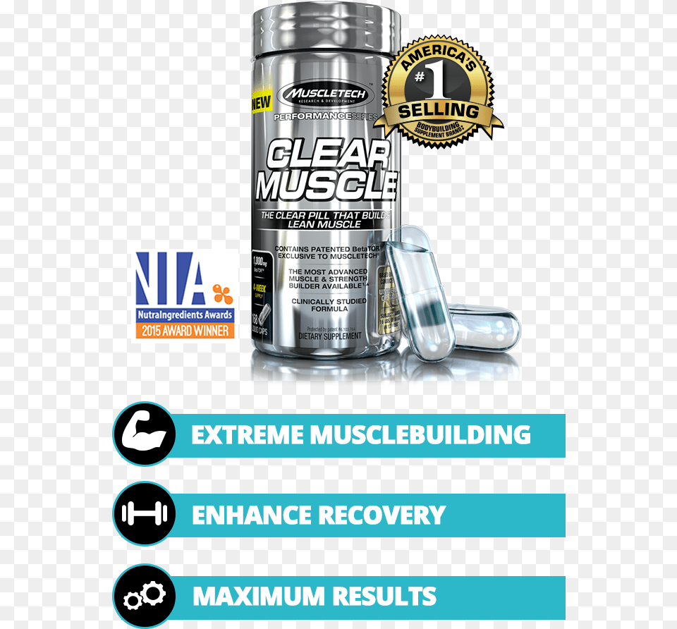 Featured Mobile Clearmuscle Clear Muscle Muscletech Facts, Advertisement, Poster, Bottle, Shaker Free Png Download