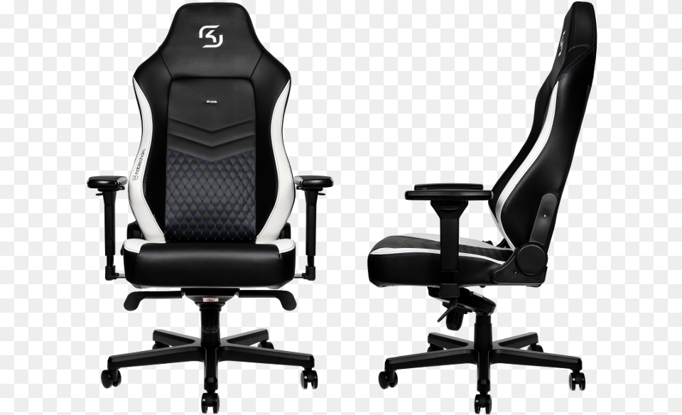 Features Of The Noblechairs Hero Sk Gaming Edition Noblechairs Icon Series Real Leather Cognacblack, Cushion, Furniture, Home Decor, Chair Png