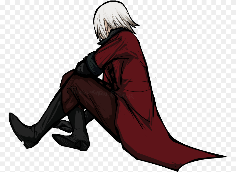 Featuring Dante From The Devil May Cry Series Sitting, Book, Comics, Publication, Adult Png Image