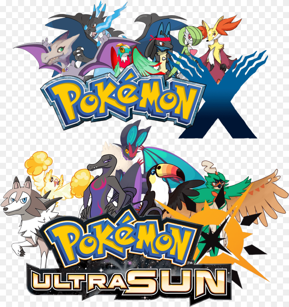 Featuring The Teams I Beat Them Pokemon Ultra Sun And Ultra Moon Title, Book, Comics, Publication, Animal Png