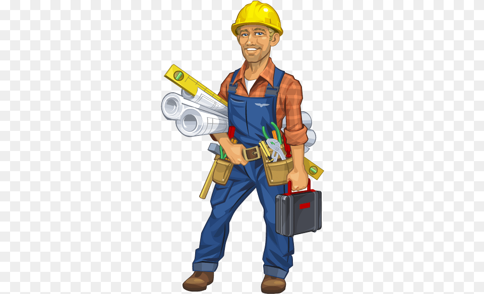 Feb 2014 Cartoon Builder, Clothing, Hardhat, Helmet, Person Png Image