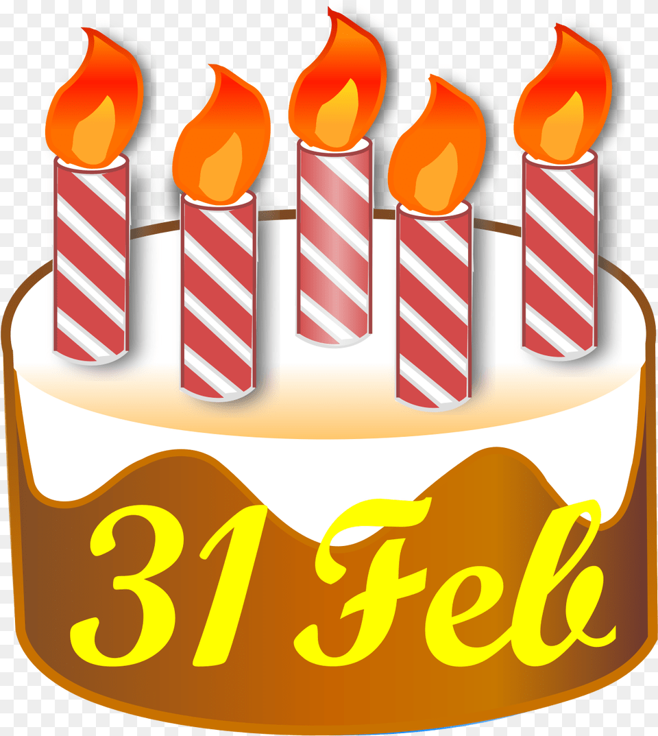 February Birthday Cakesvg Wikimedia Commons Birthday Cake 5 Years Old Cartoons, Birthday Cake, Cream, Dessert, Food Free Png
