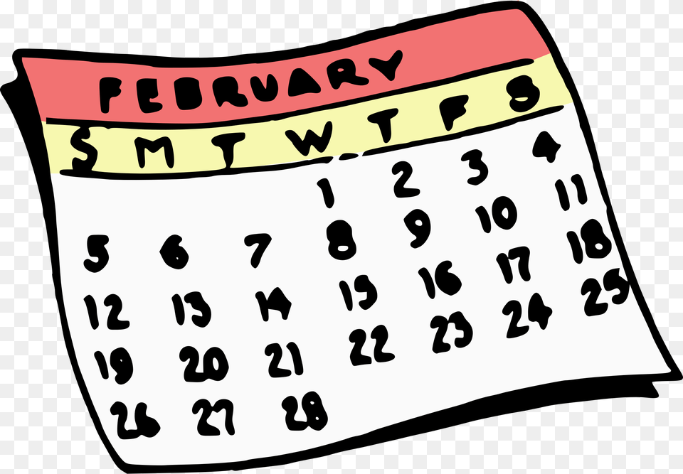 February Calendar Freeuse Library Calendar Clipart, Text, Person, Face, Head Free Png Download