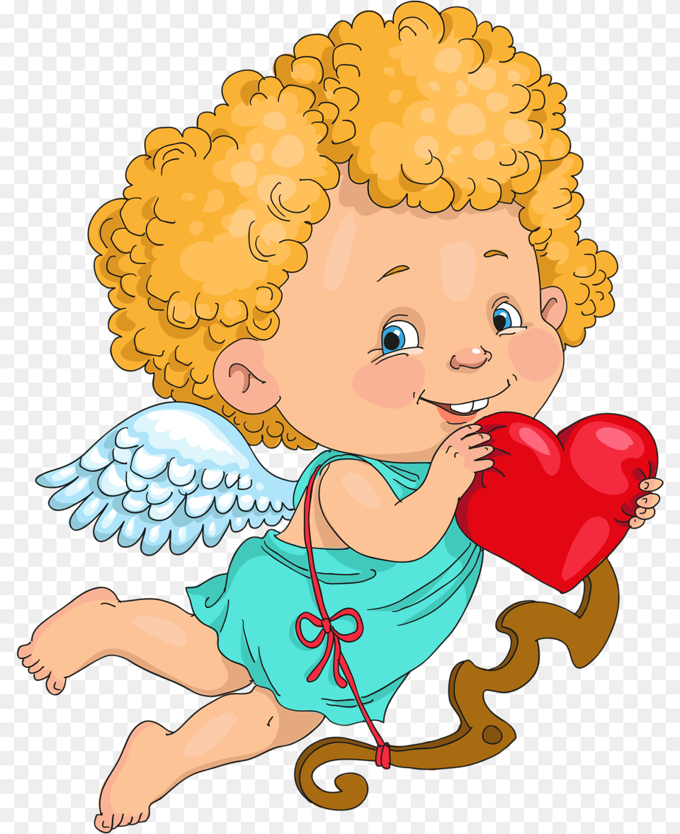 February Clipart Transparent Background Cupid, Baby, Person, Face, Head Free Png