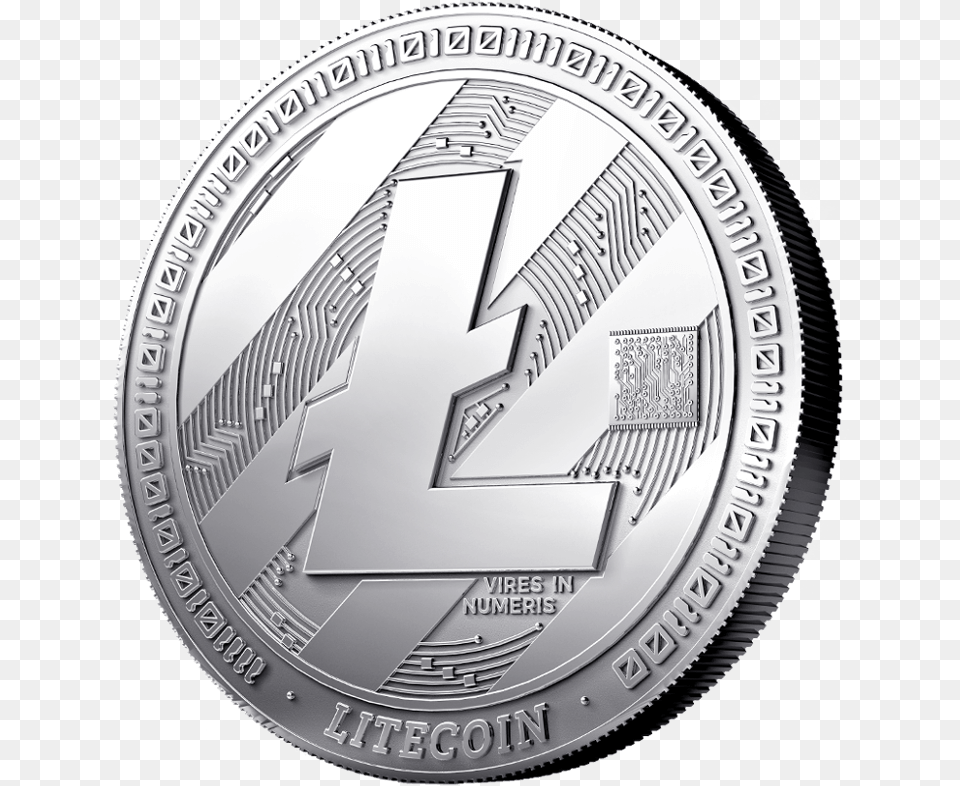 February Litecoin Moneda, Machine, Silver, Wheel, Coin Png