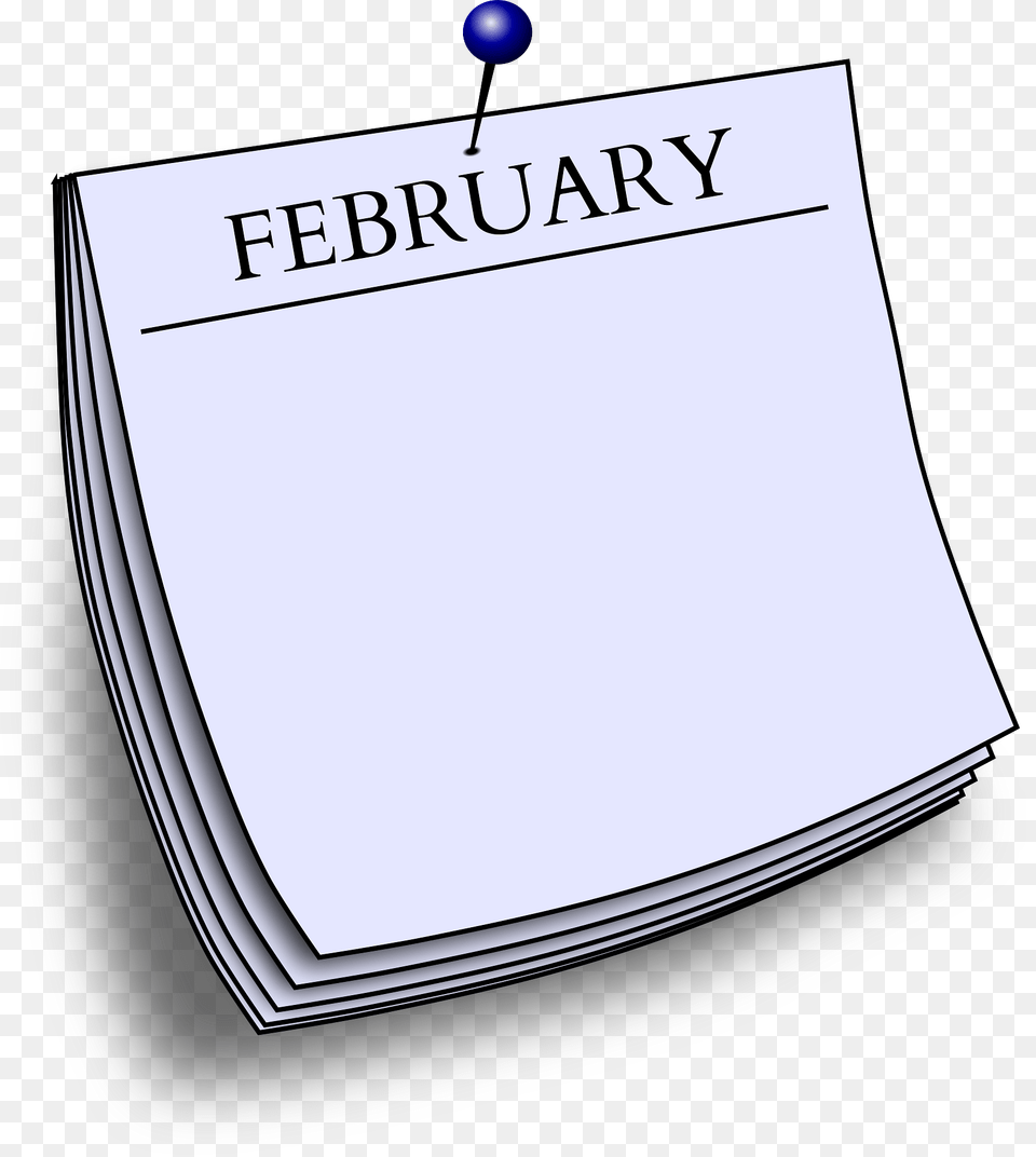 February Pinned Note, Page, Text, Book, Publication Png