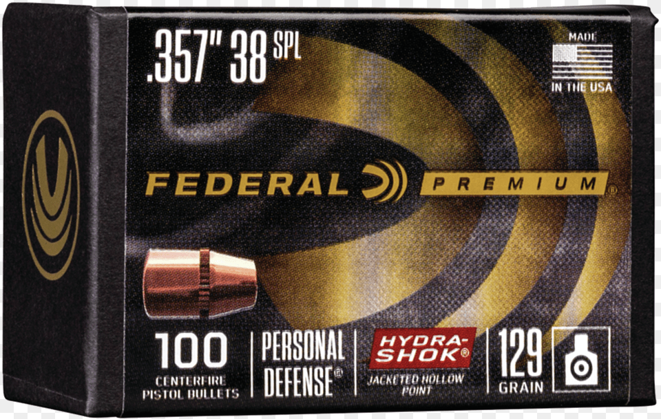 Federal Bullets Hydra Shok, Ammunition, Weapon, Bullet Free Png Download