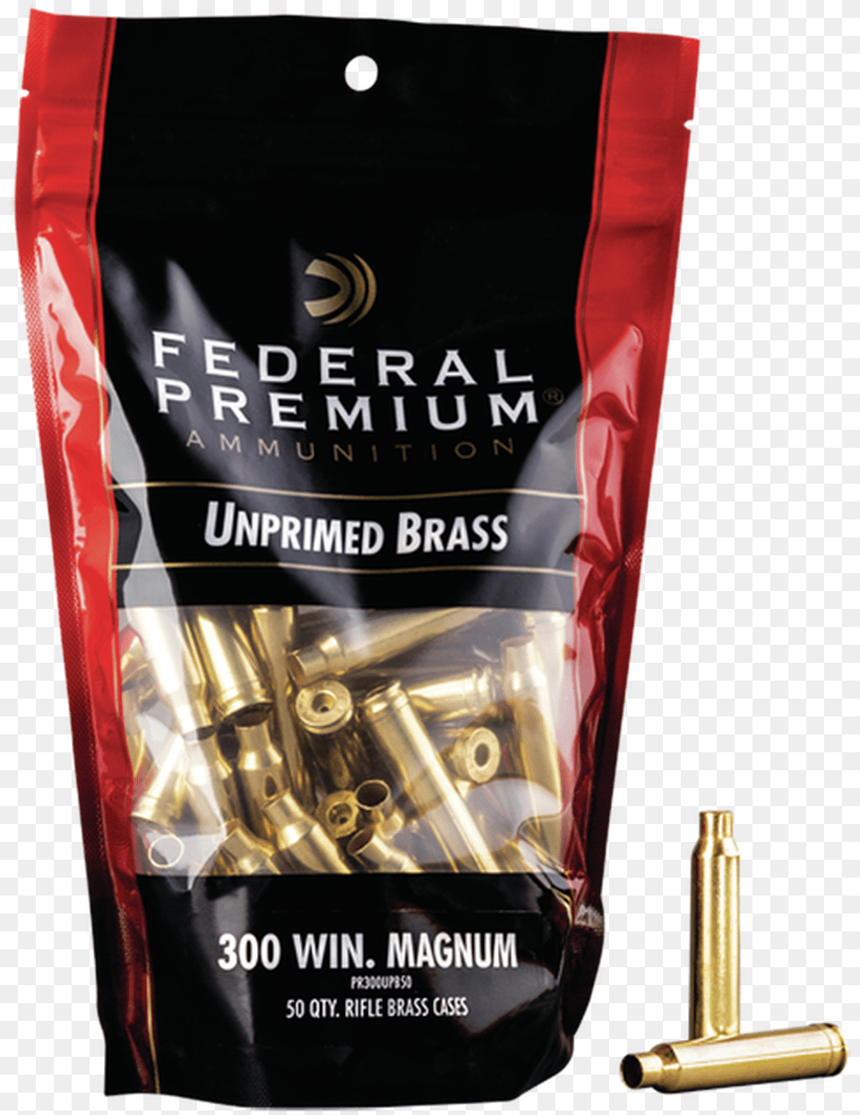 Federal Gold Medal Unprimed Brass 300 Win Mag 50rdbag Federal Premium Ammunition, Weapon, Bullet Png