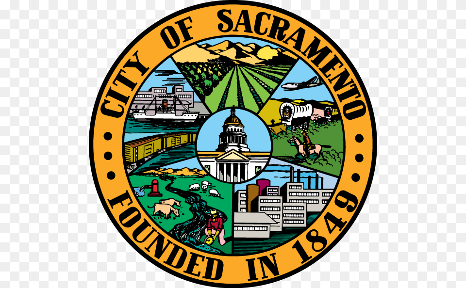 Federal Law State Law City Council Law Confusion City Of Sacramento Seal, Logo, Baby, Person, Badge Png
