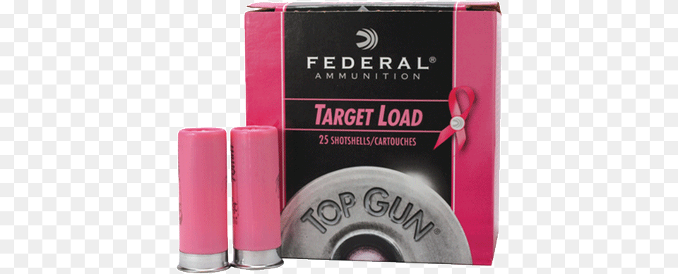 Federal Lead Top Gun Target Load Pink Ammo 12 Gauge Federal Top Gun, Cosmetics, Lipstick, Candle Free Transparent Png