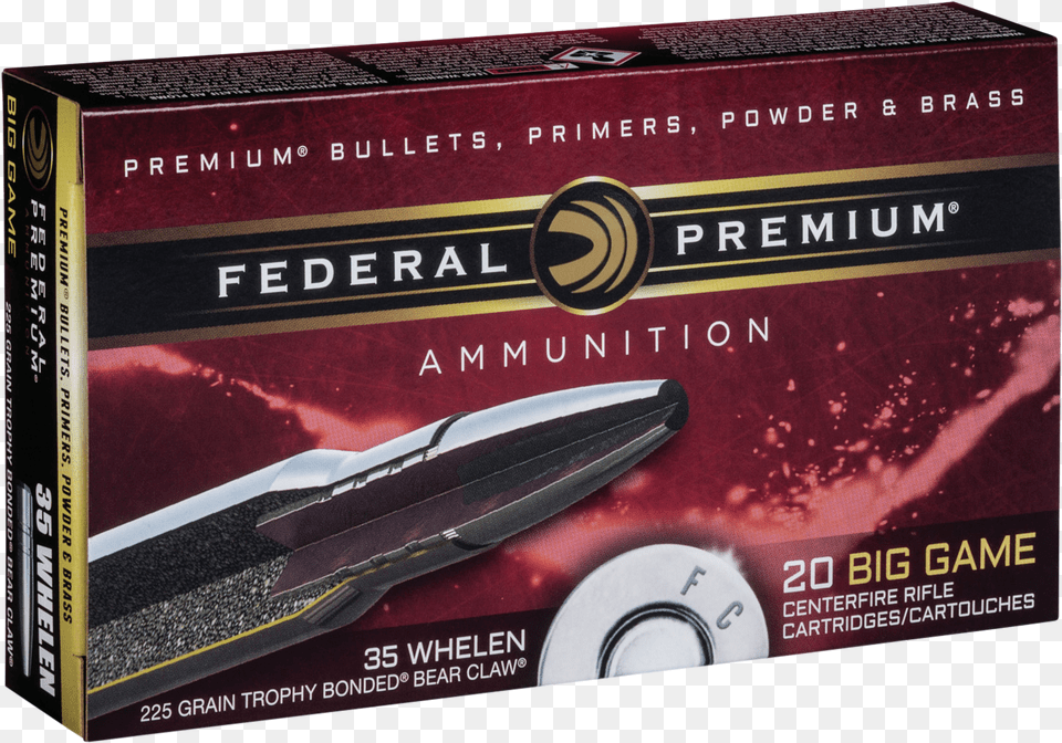 Federal P35wt1 Premium 35 Whelen 225 Gr Trophy Bonded Federal Premium 7mm 08 Accubond Png Image