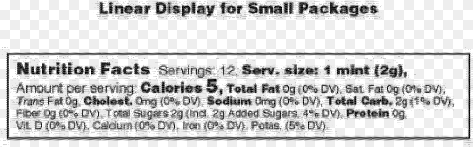 Federal Register Small Nutrition Facts Label, Text, Paper Free Transparent Png