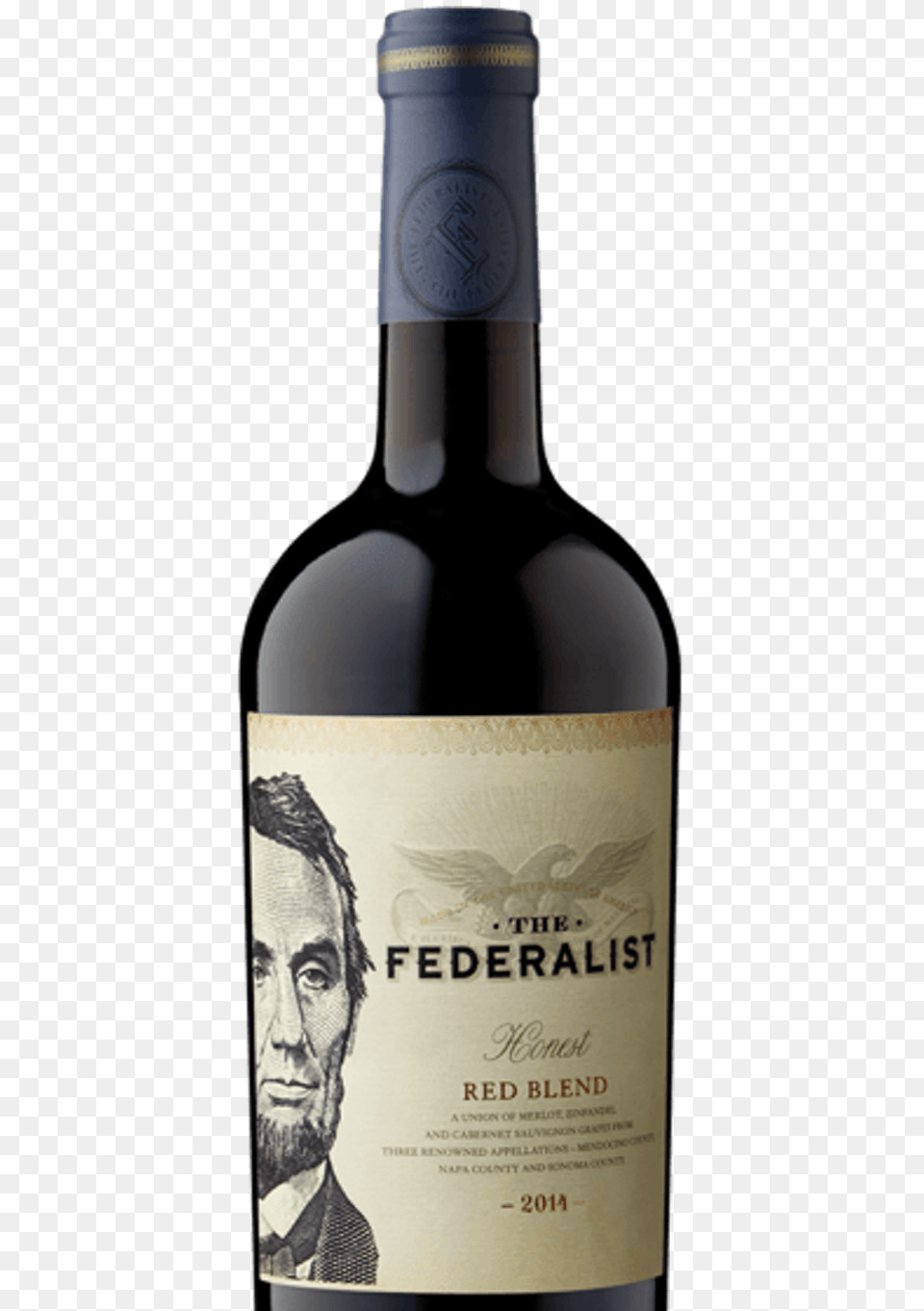 Federalist Red Blend, Wine Bottle, Alcohol, Wine, Beverage Free Transparent Png