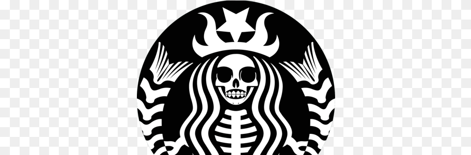 Federico Cambiaggio Skeleton Starbucks Logo, Emblem, Symbol, Face, Head Png