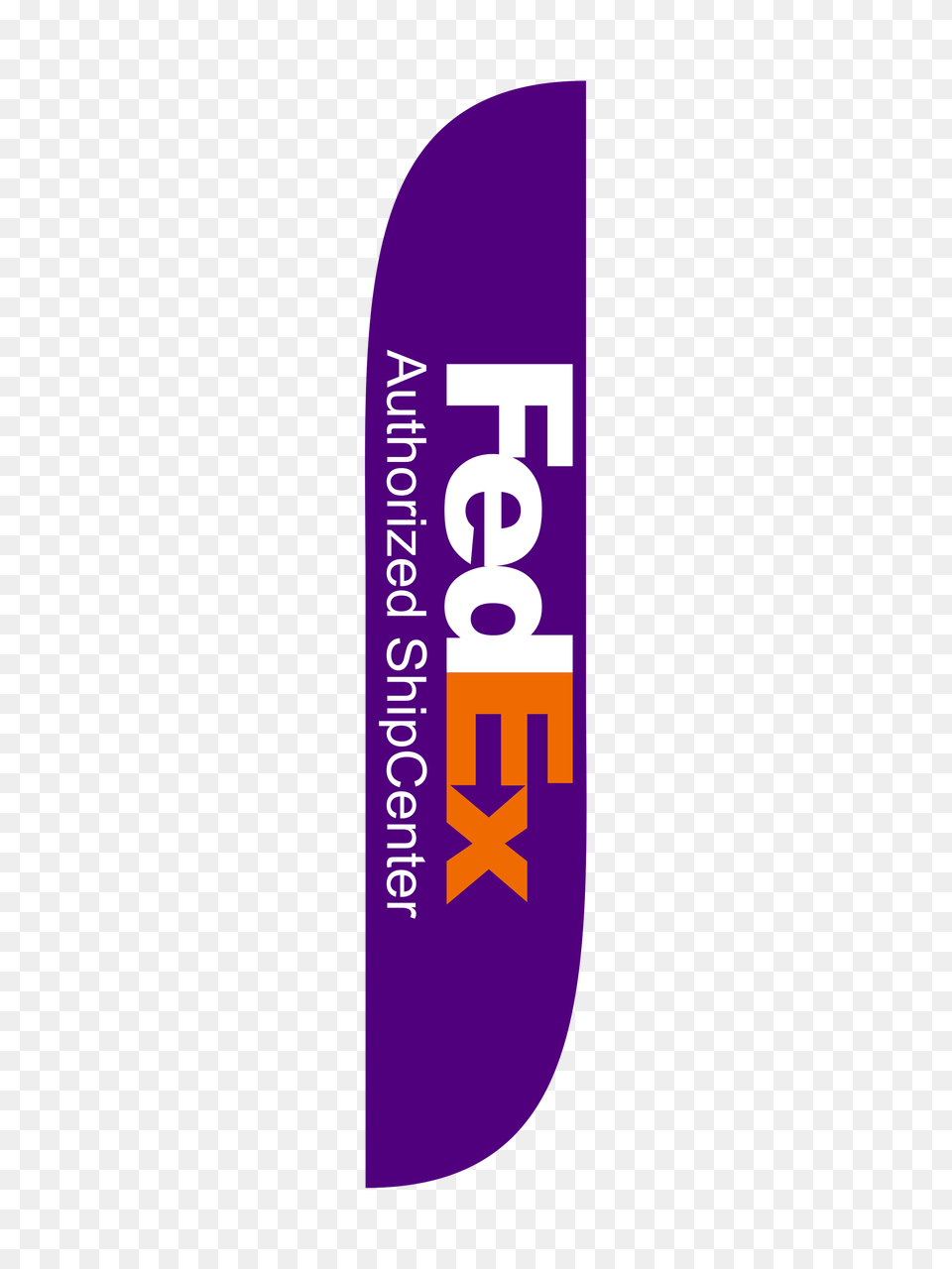 Fedex Authorized Ship Center Feather Flag Purple, Logo, Text Free Transparent Png