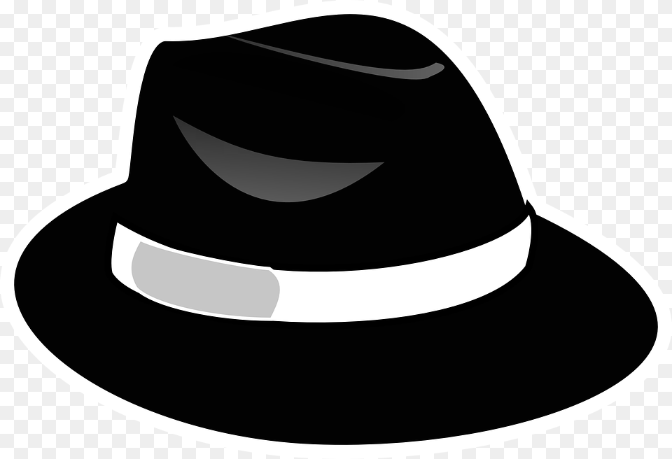 Fedora Hat Black Headwear Gentleman Black Hat, Clothing, Sun Hat Free Png