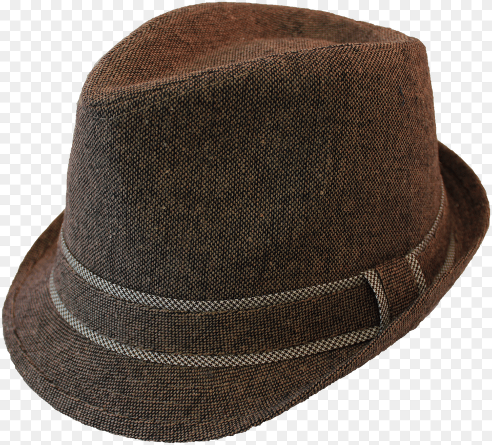 Fedora Hat In Brown Tweed, Clothing, Sun Hat Free Png Download