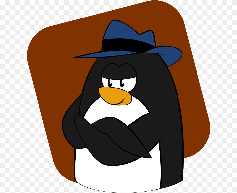 Fedora Penguin Penguin In A Fedora, Cartoon, Face, Head, Person Free Png