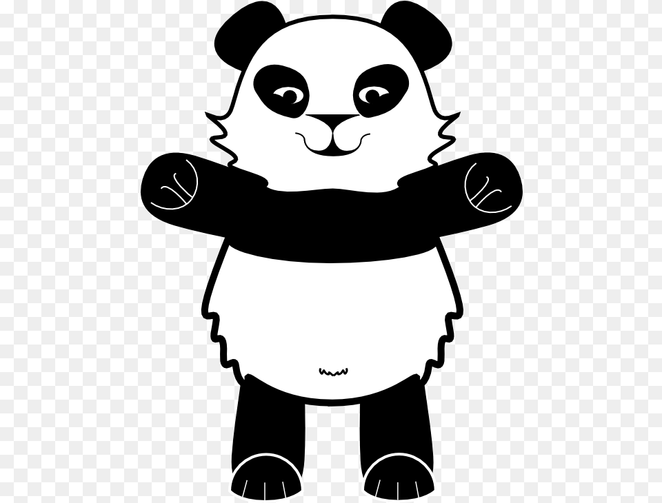 Fedora People Giant Panda, Stencil, Baby, Person, Face Free Png