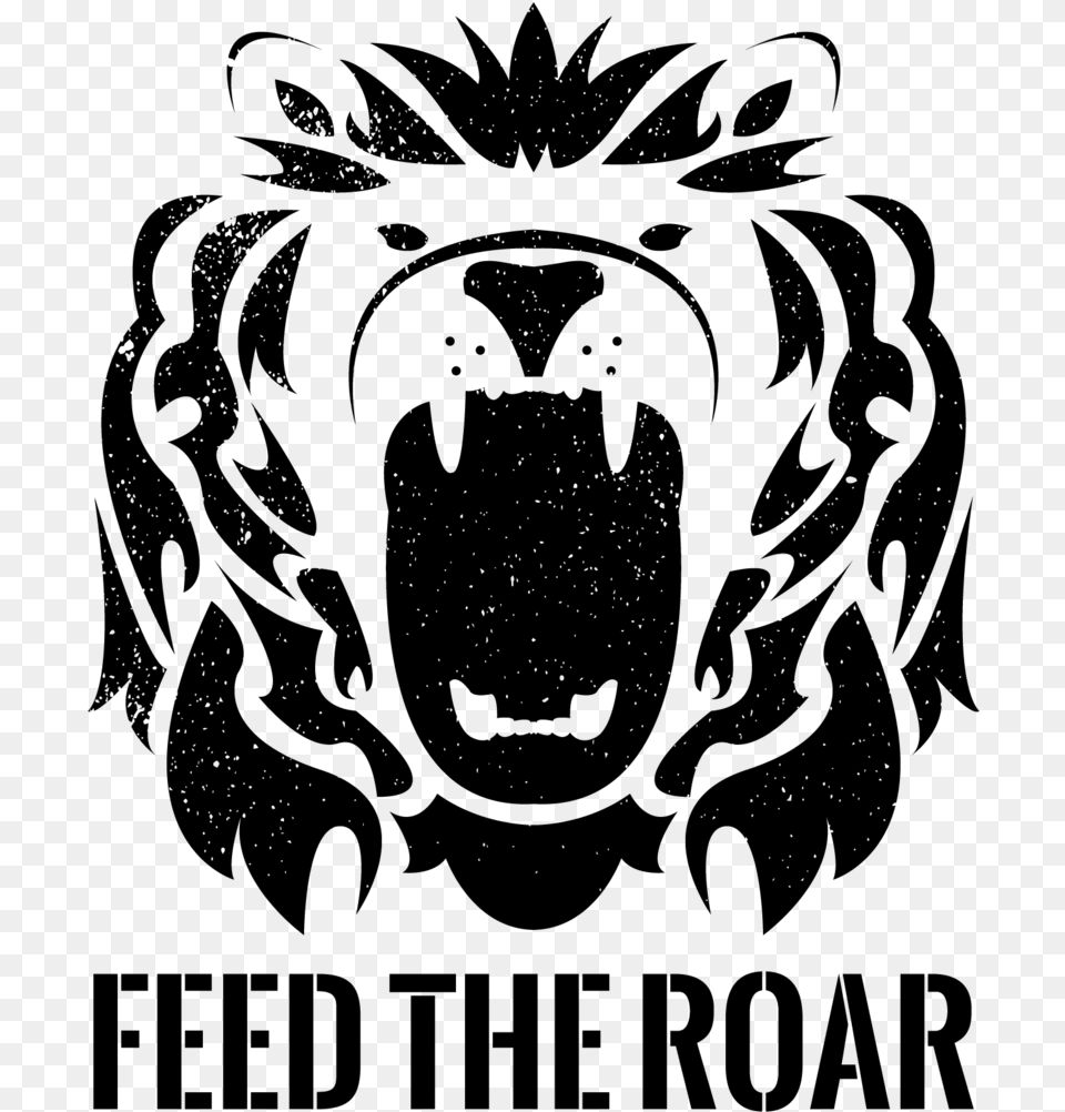 Feed The Roar Logo Option, Gray Png