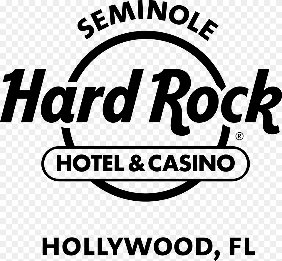 Feeding South Florida Seminole Hard Rock Hollywood Hard Rock Hotel And Casino Logo, Gray, Lighting Free Png Download