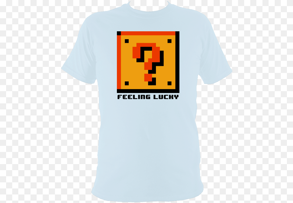 Feeling Lucky Block T Shirt Mario Block Perler Bead, Clothing, T-shirt Free Png Download