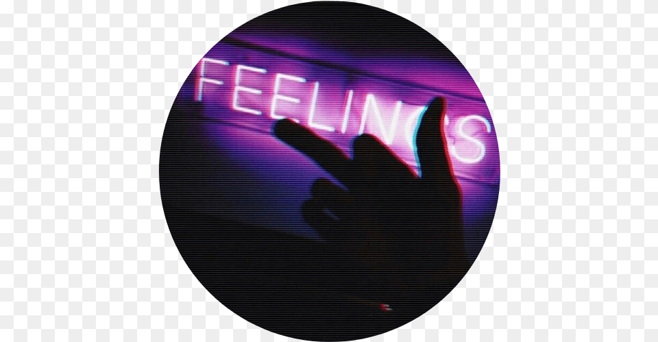 Feelings Fuck Purple Aesthetic Tumblr Feelings Tumblr Feelings With Middle Finger, Light, Neon, Adult, Male Free Png Download
