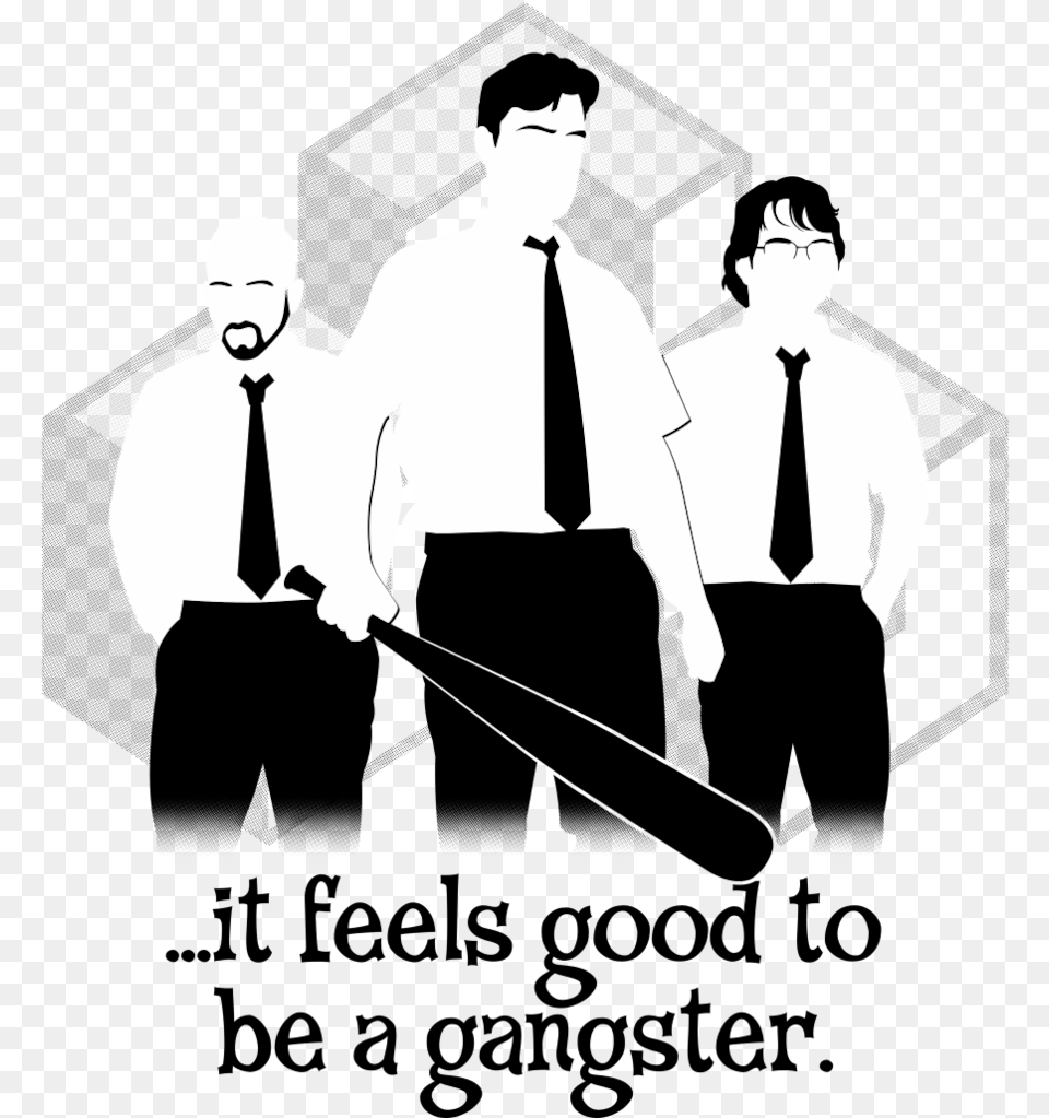 Feels Good To Be A Gangster Tee Shirt, Accessories, Stencil, Tie, Formal Wear Free Png
