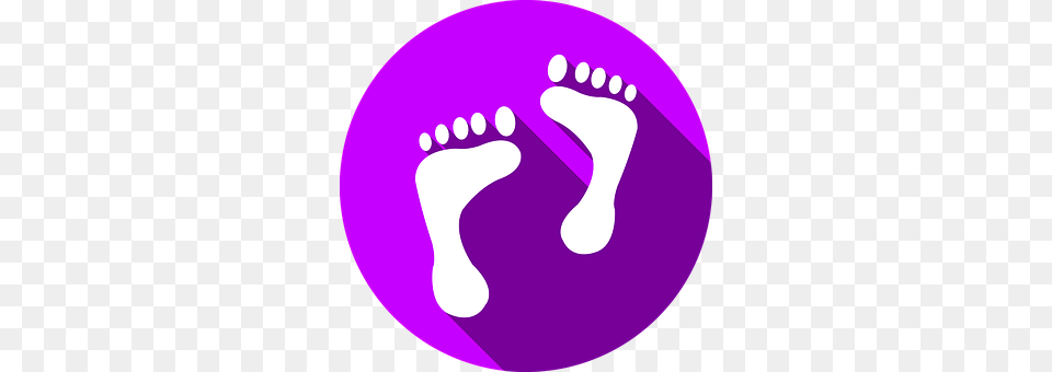 Feet Purple, Footprint, Disk Png Image