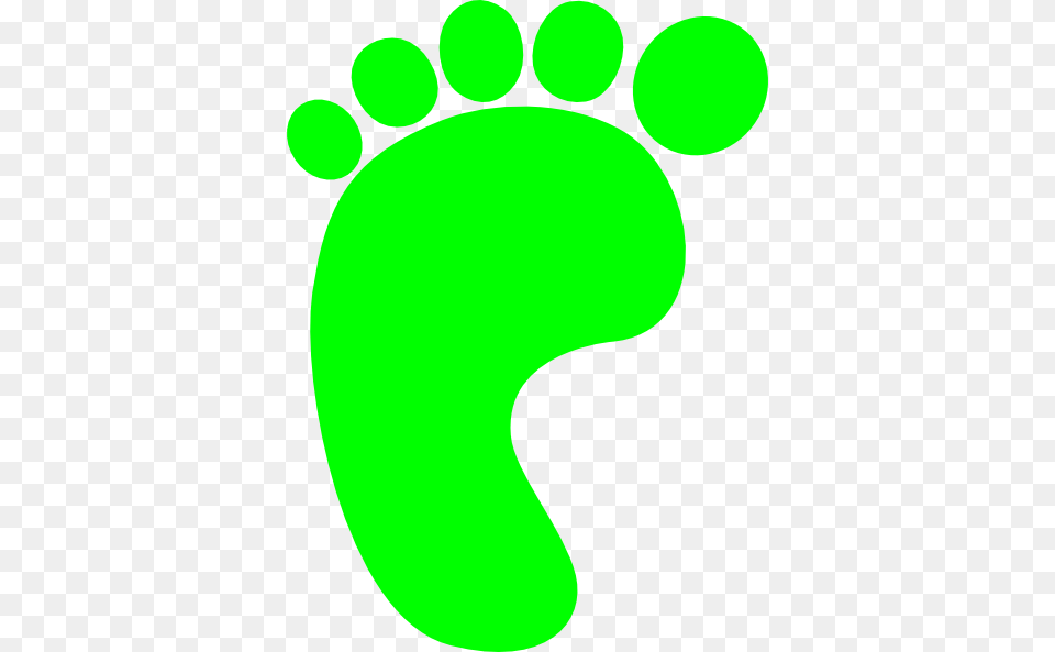 Feet Clipart Left Foot Green Foot Clip Art, Footprint Free Transparent Png