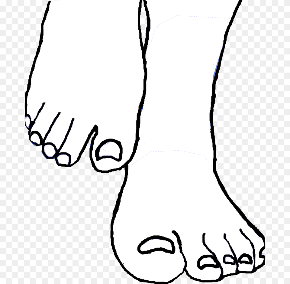 Feet Clipart Line Drawing Transparent Feet Clipart Black And White, Ankle, Body Part, Person, Baby Png