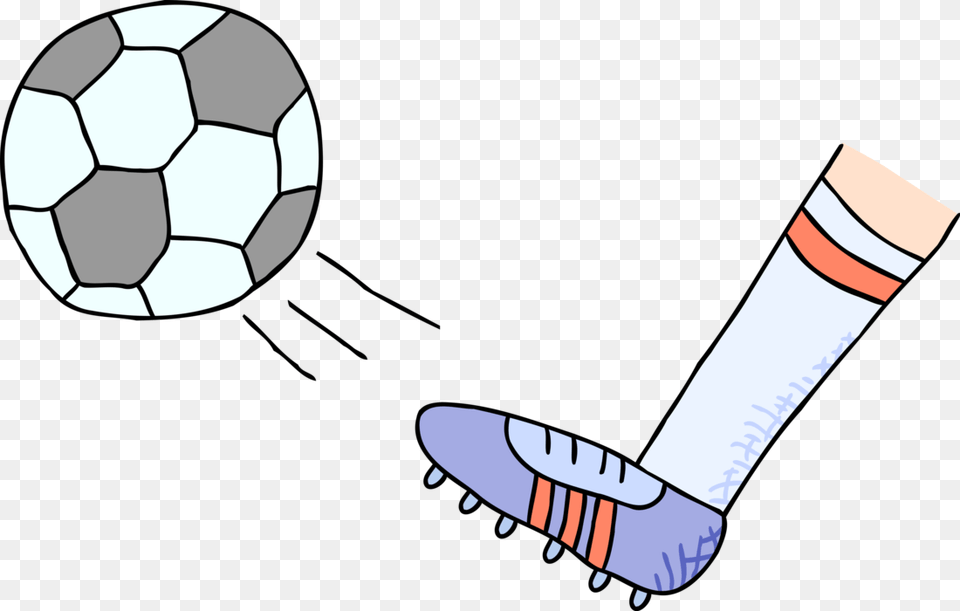 Feet Clipart Soccer Kicking A Ball Foot Clipart, Football, Soccer Ball, Sport, Person Png Image