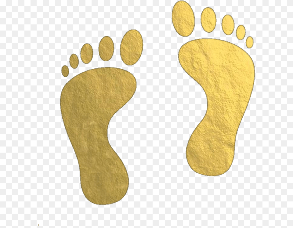 Feet Footprints Foot Gold Sticker By Caroline Drummond Footsteps Clipart, Footprint Png