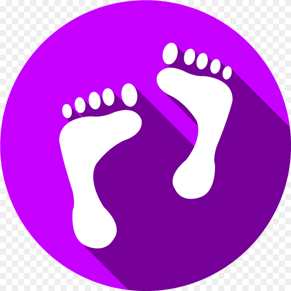 Feet Icon Button Fe Icon, Purple, Footprint Png