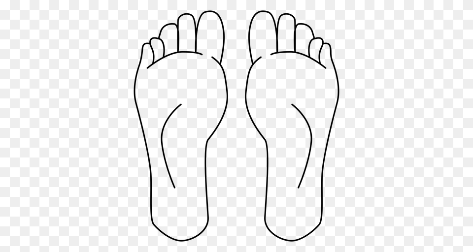 Feet Massage Stroke Icon, Gray Png Image