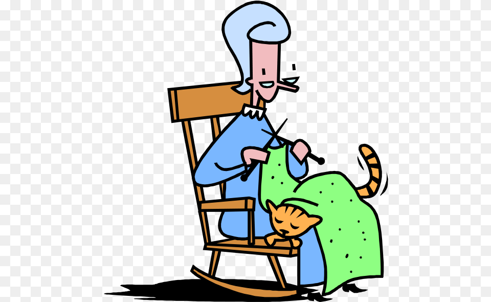 Feet Over 50 Baby Boomers Part Clip Art Of Old People Clip Art, Furniture, Person, Cartoon, Rocking Chair Free Transparent Png