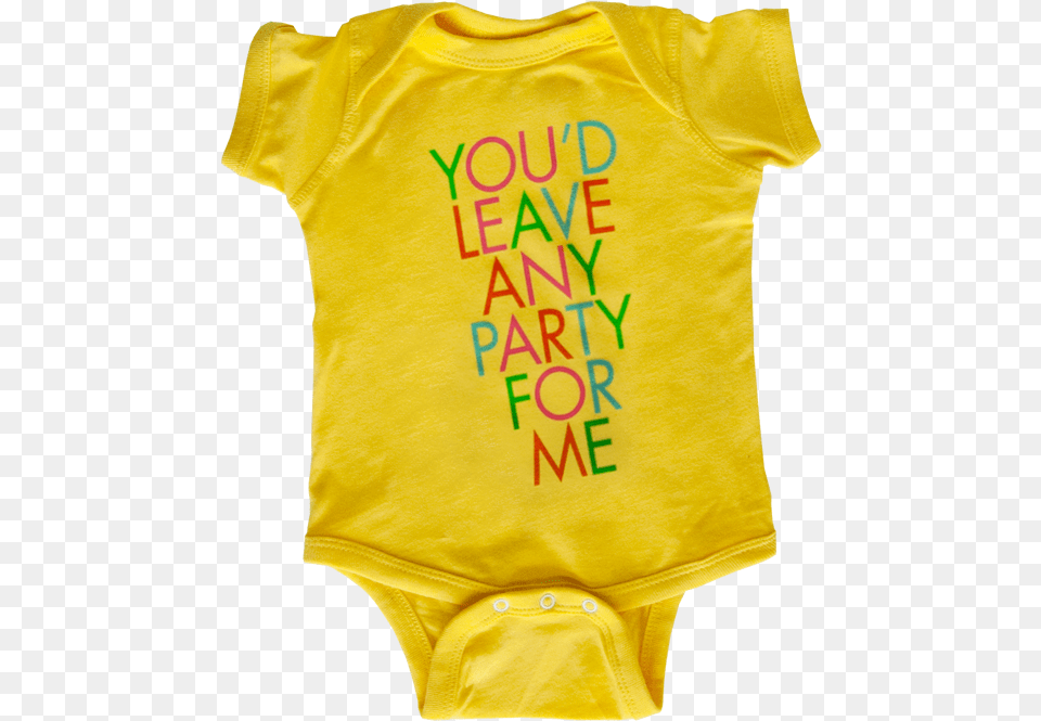 Feistyou D Leave Any Party For Me Baby Onesie Maillot, Clothing, T-shirt, Shirt, Person Free Transparent Png