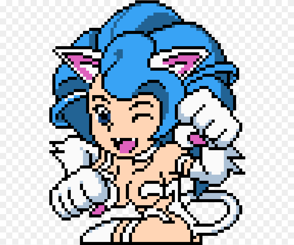 Felicia Minecraft Pixel Art Anime Girl, Qr Code Free Png Download