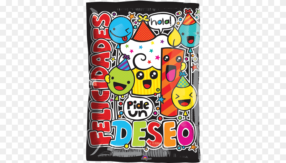 Felicidades Pide Un Deseo Cartoon, Sticker, Can, Tin, Text Free Transparent Png