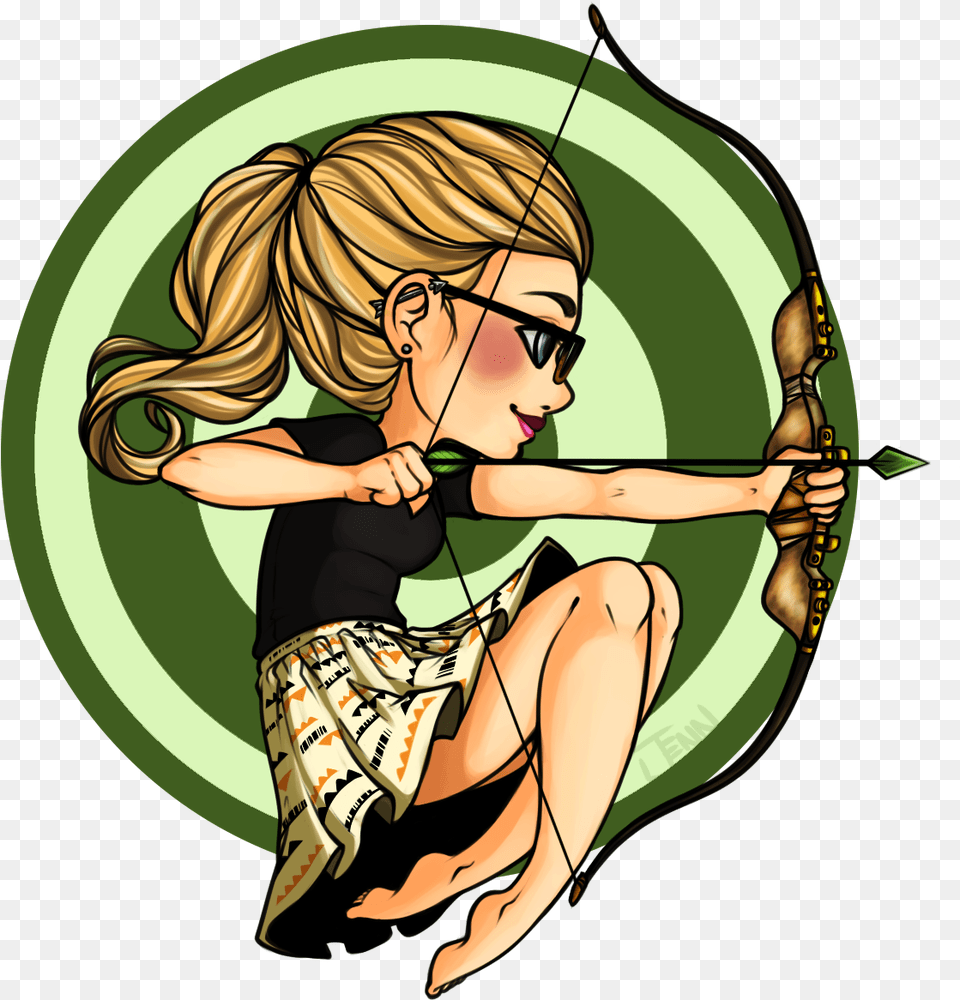 Felicity Smoak Green Arrow Cw Fan Art Bow Arrow Fan Art, Archer, Archery, Weapon, Sport Free Png