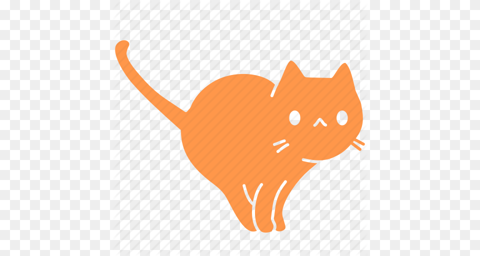 Feline Clipart Orange Cat, Animal, Mammal, Pet Png Image