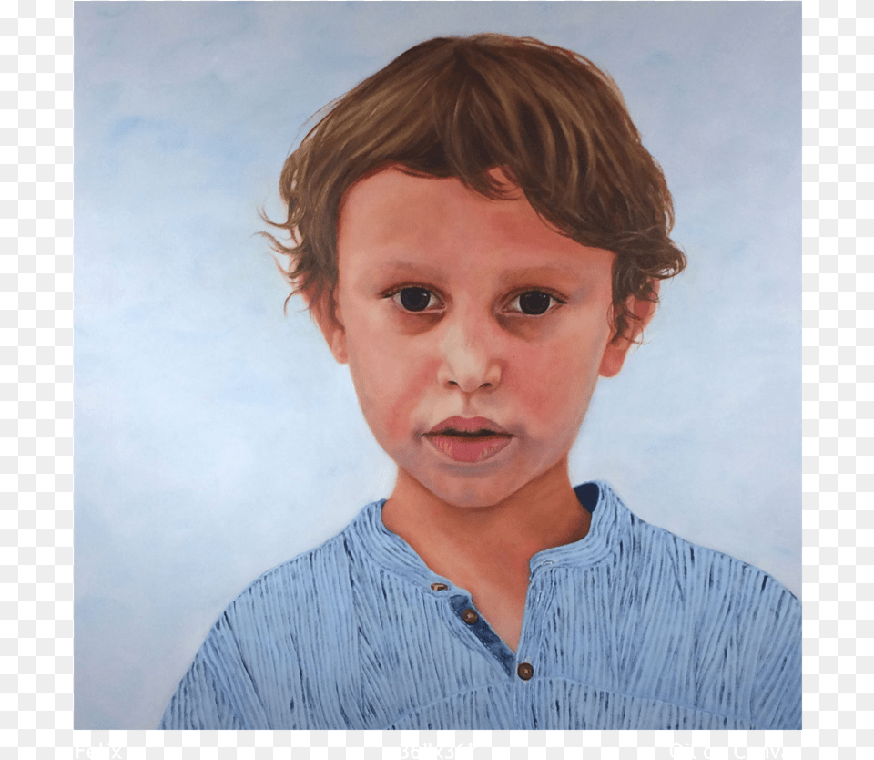 Felix Oil On Canvas Boy, Baby, Face, Head, Person Png Image