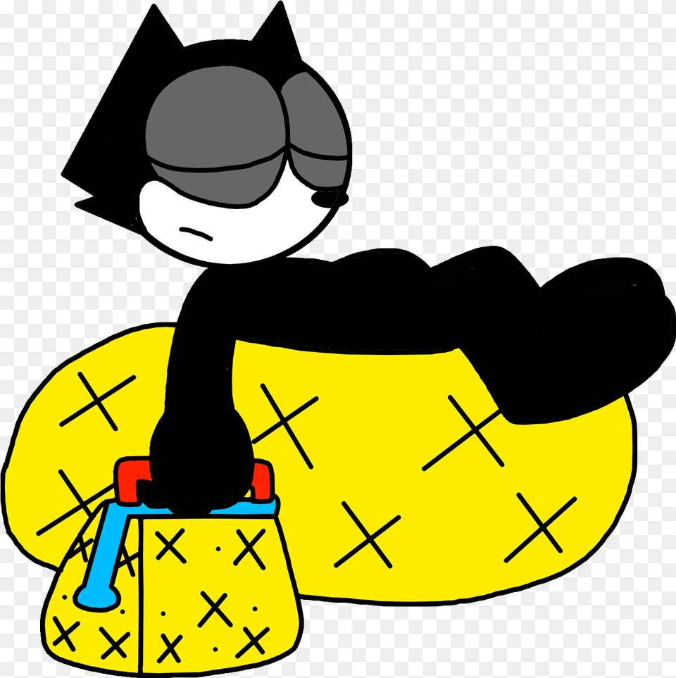 Felix The Cat, Outdoors, Cleaning, Person, Bag Png Image