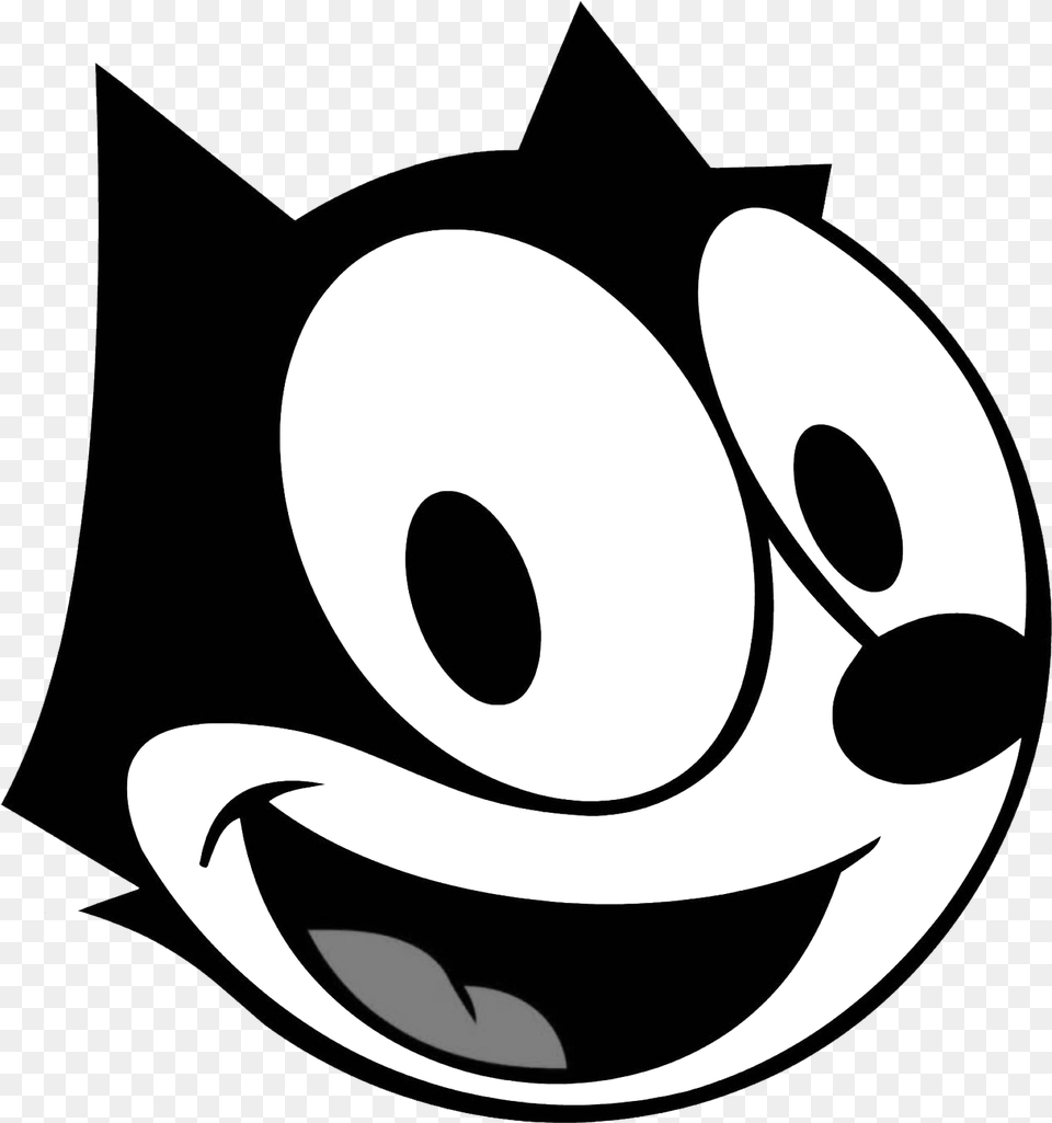 Felix The Cat Profile, Stencil, Symbol, Text Free Png